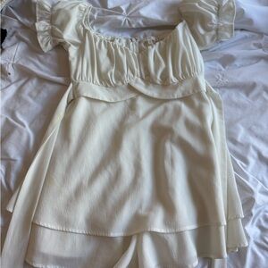 Better Be Cream Puff Sleeve Romper